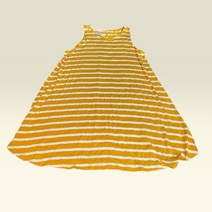 Old Navy Mustard and White Striped Tank Top Dress Womens (XL) NEW